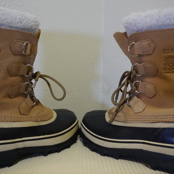 Sorel Green Caribou Waterproof Winter Boots Women's Size 7 - Picture 6 of 8